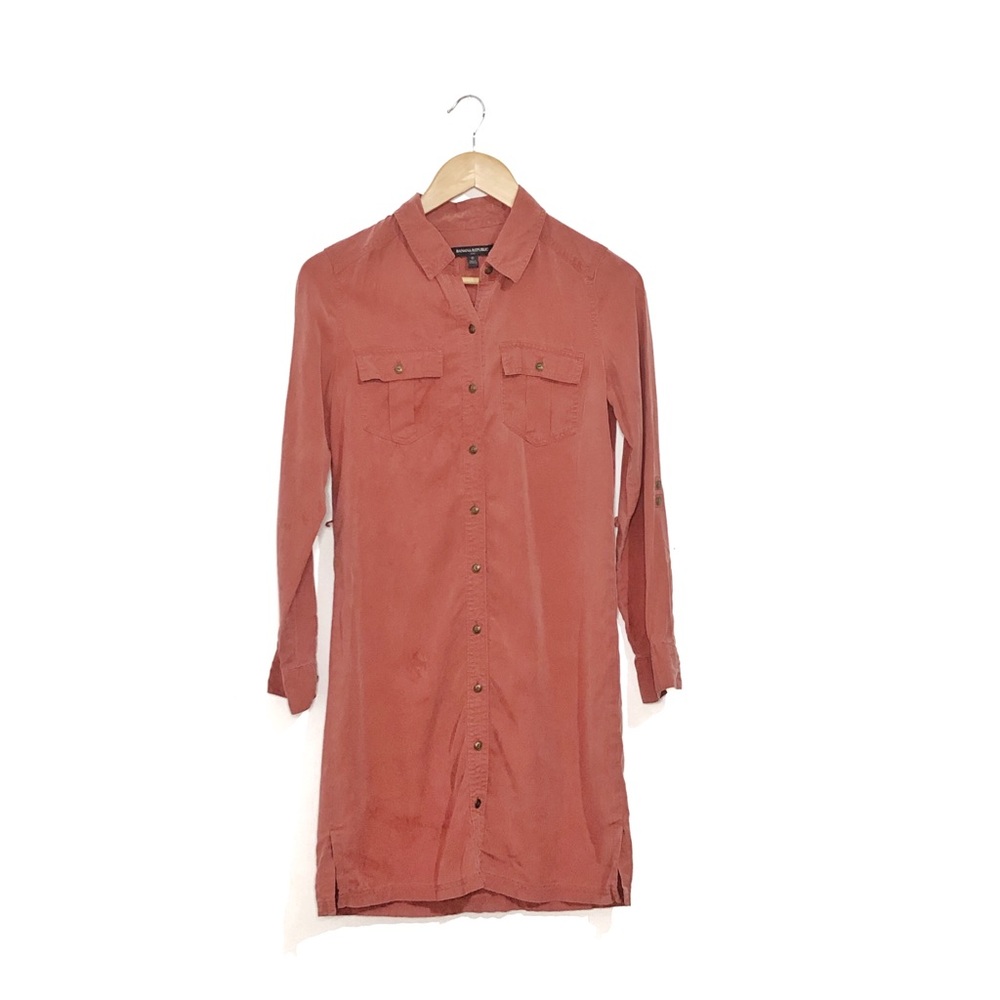 Banana Republic | Orange Shirt Dress